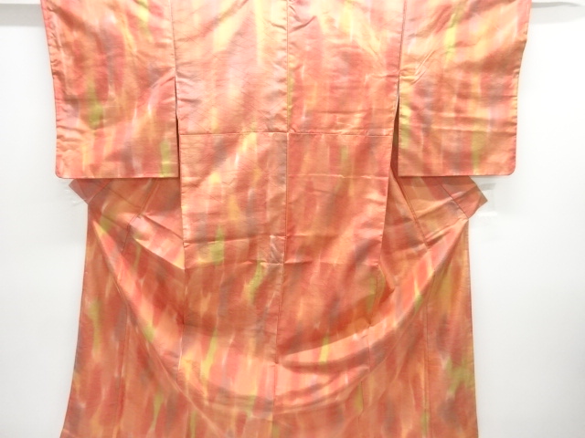 JAPANESE KIMONO / TSUMUGI / WOVEN ABSTRACT PATTERN